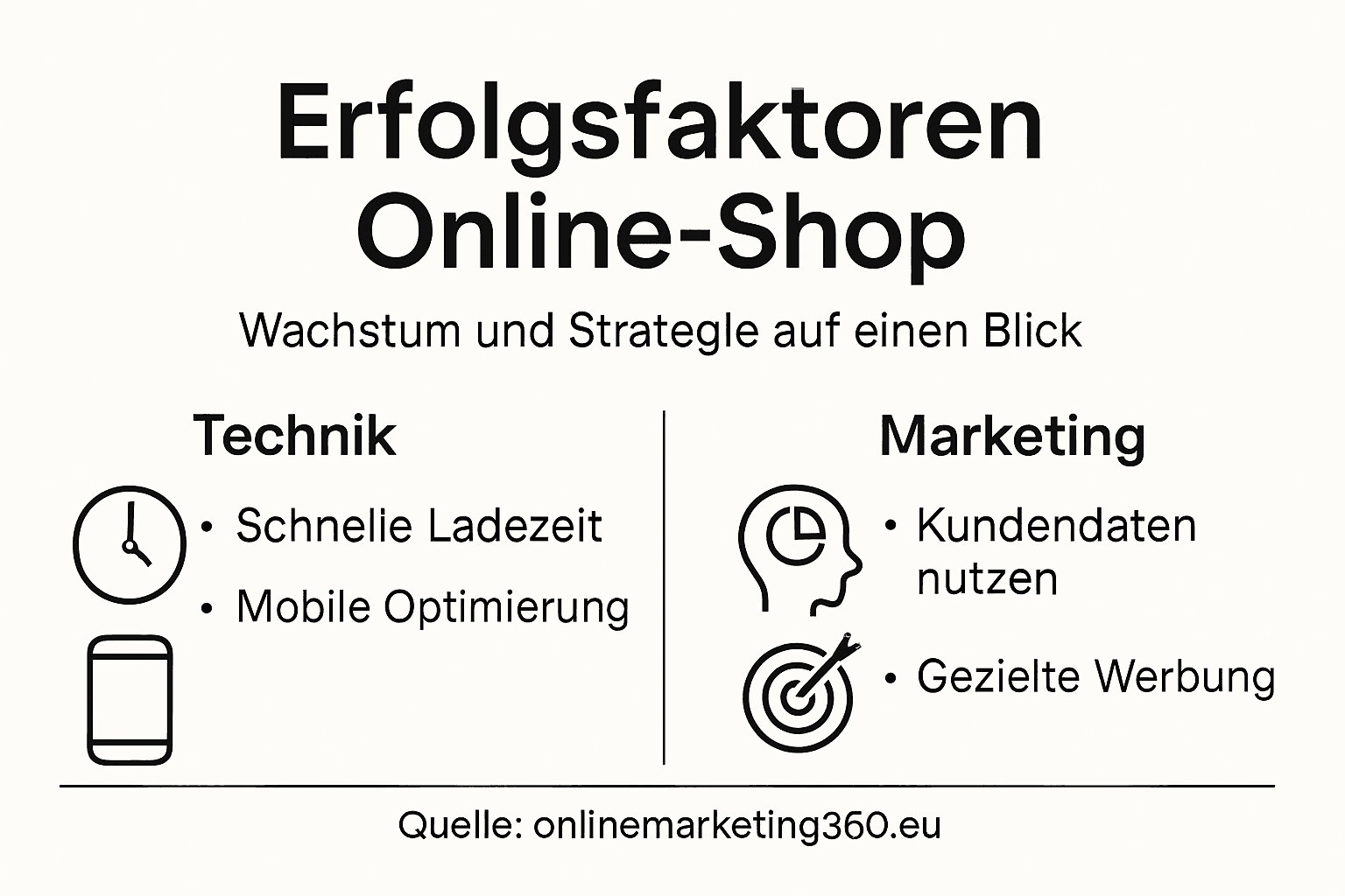 Infografik: Die wichtigsten Erfolgsfaktoren für Ihren Online-Shop im Überblick