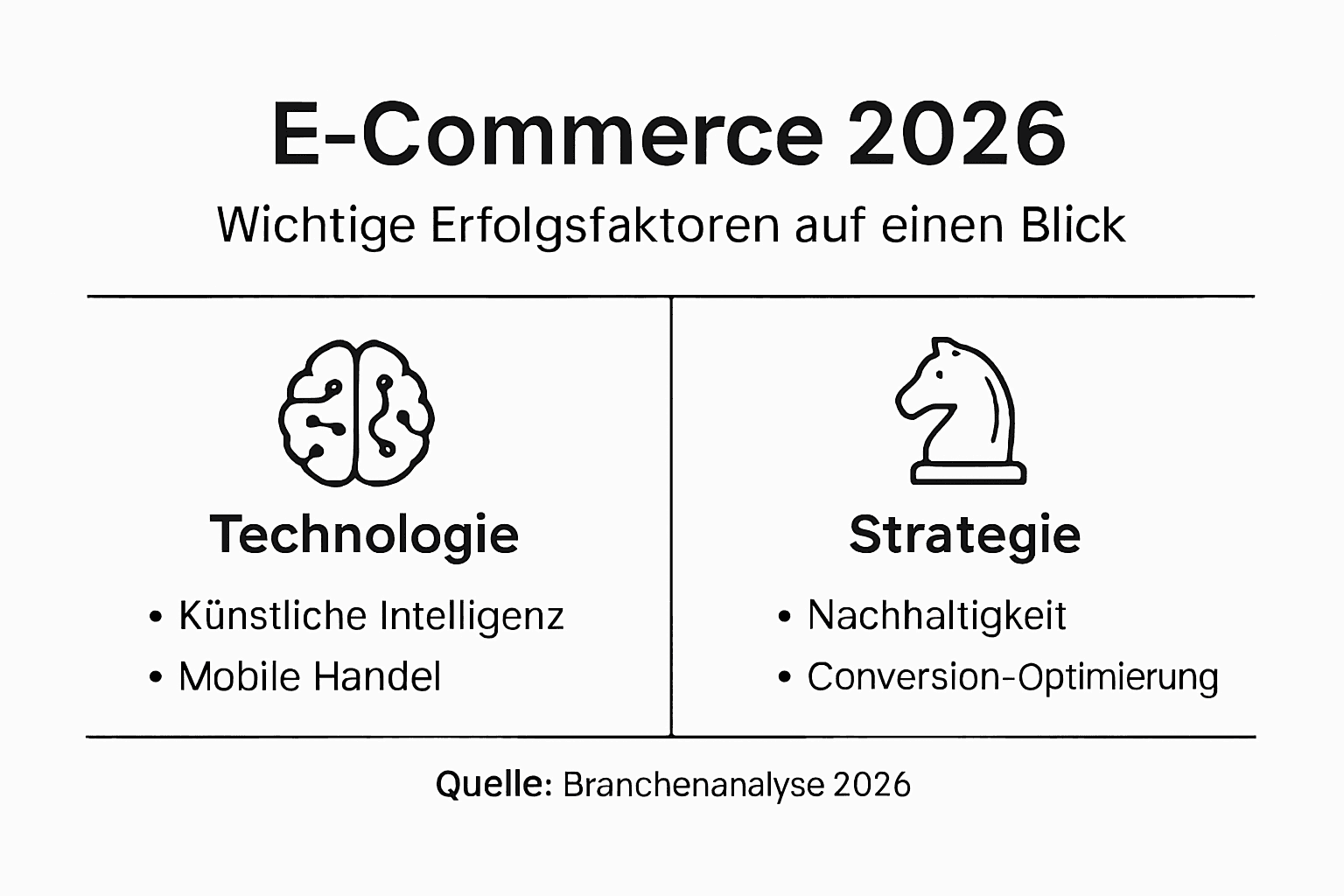 E-Commerce: Die wichtigsten Erfolgsfaktoren für 2026 auf einen Blick (Infografik)