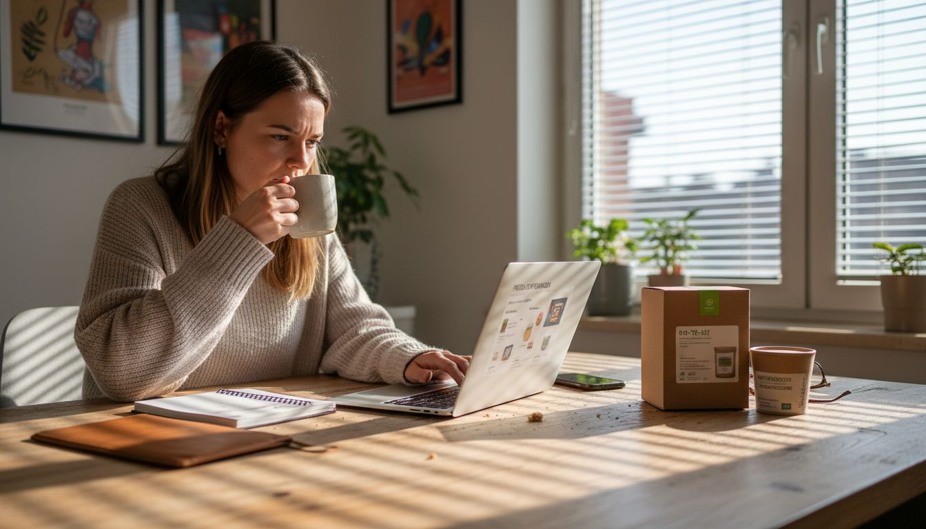 Kunde schaut sich individuell für ihn ausgewählte Produktempfehlungen an