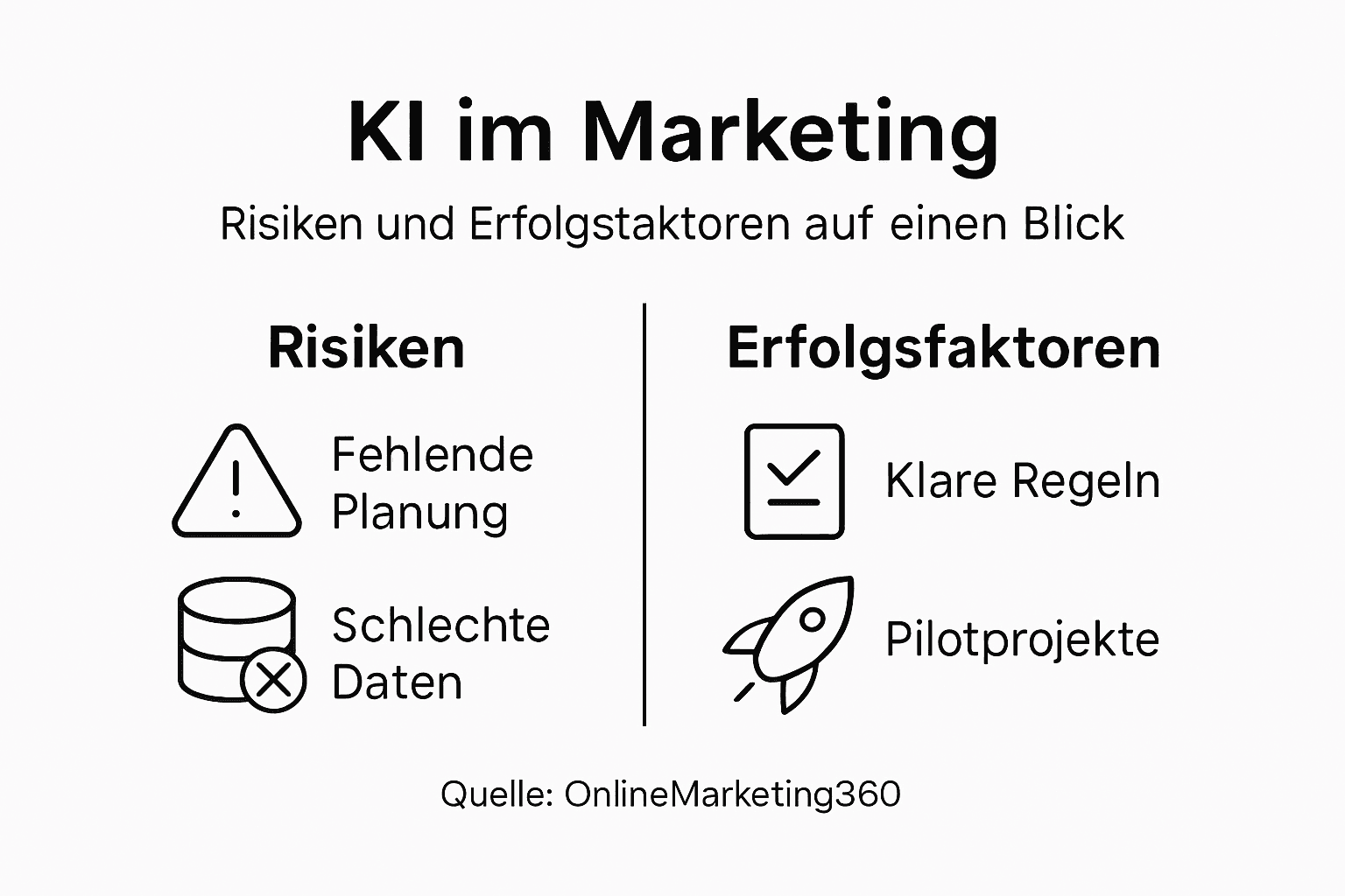 Übersicht: Chancen und Risiken beim Einsatz von KI im Marketing – Was Unternehmen wissen sollten