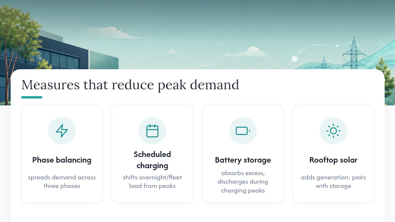 Load management methods reducing EV charging demand