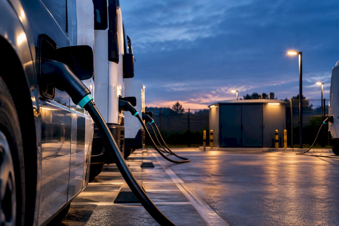 Fleet depot using coordinated smart charging