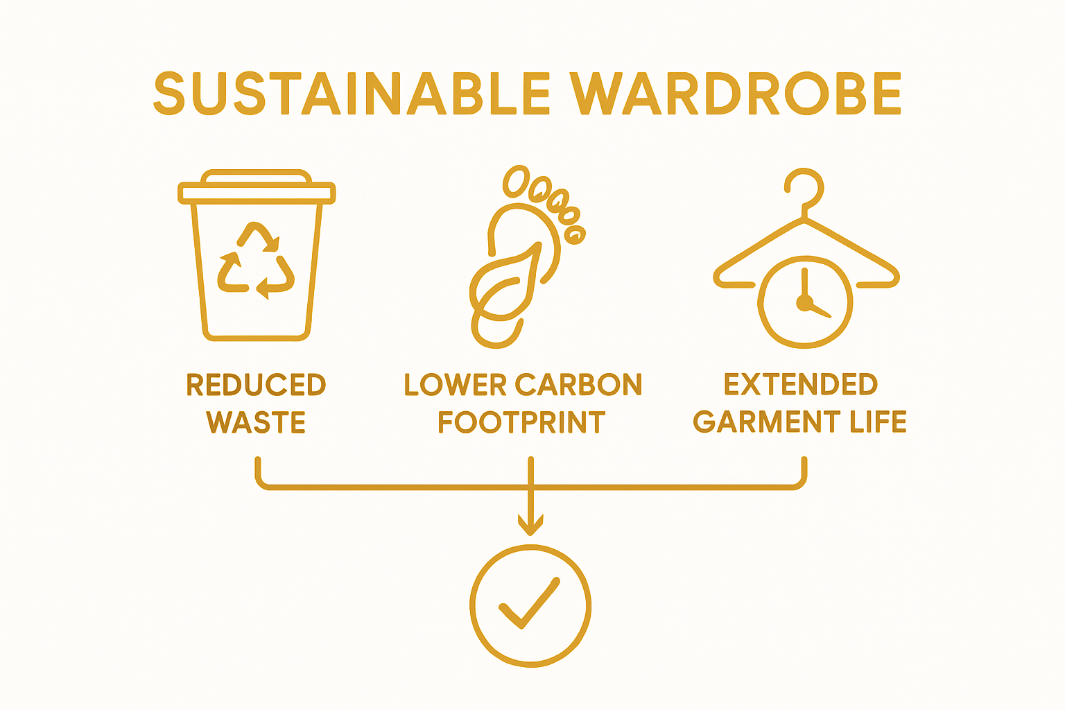 Infographic showing vintage clothing's sustainability benefits: reduced waste, lower carbon, longer lifespan.
