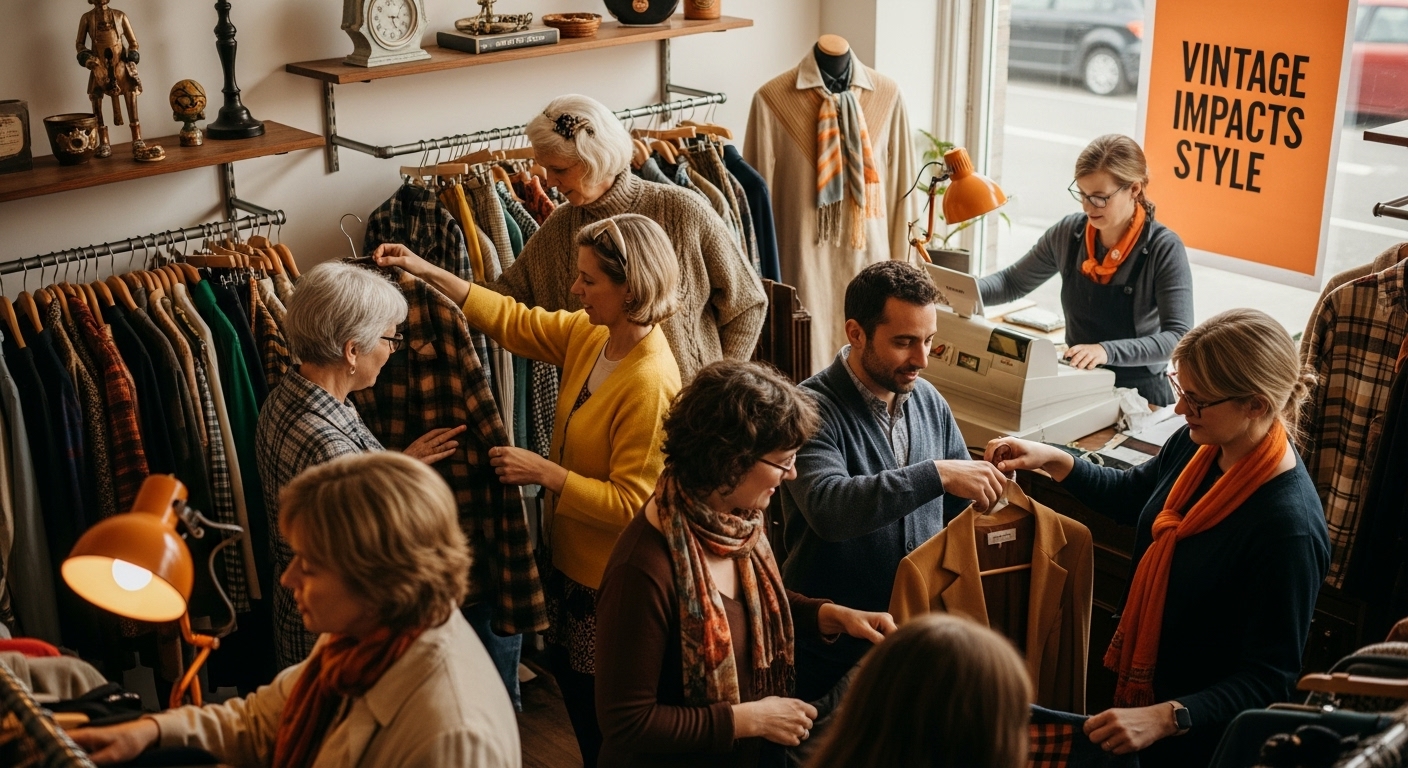 vintage style shop people