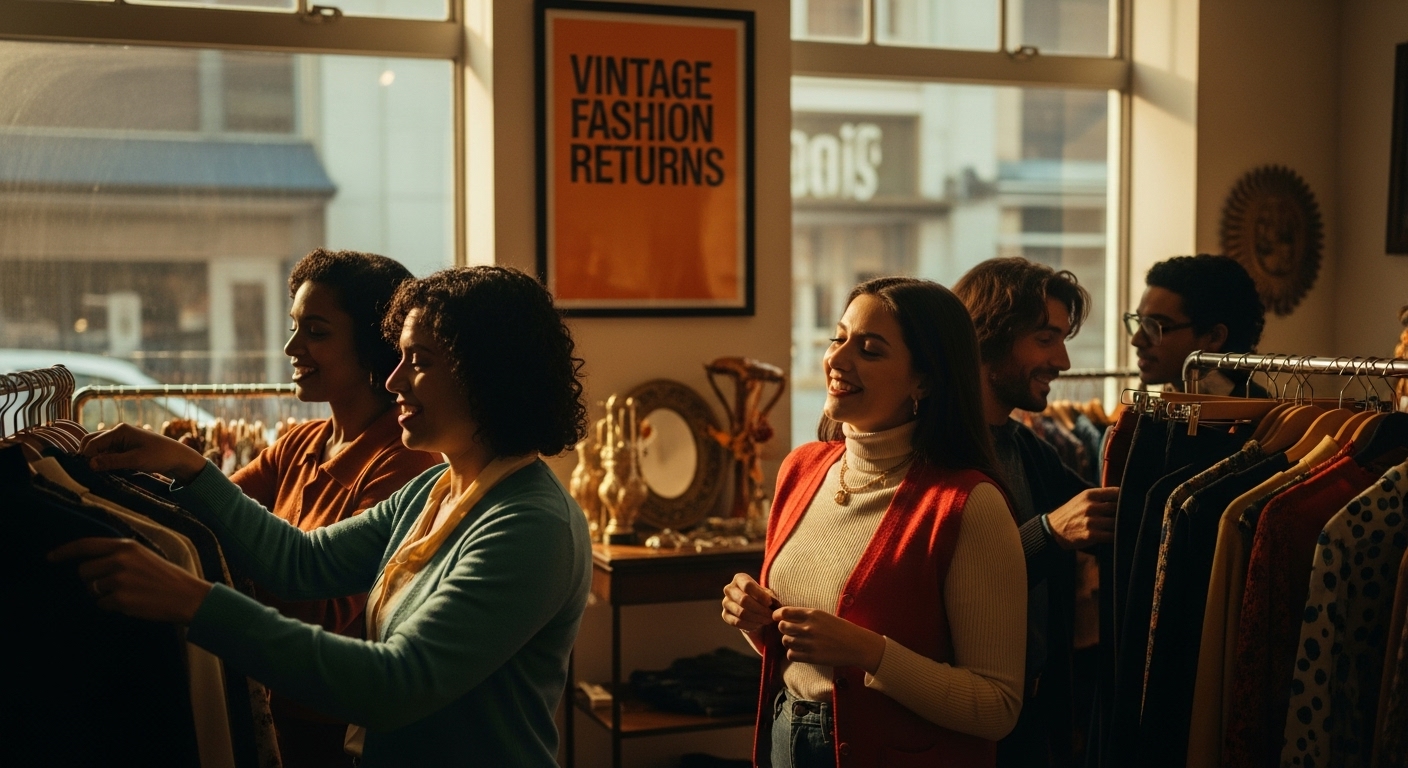 vintage fashion shopping