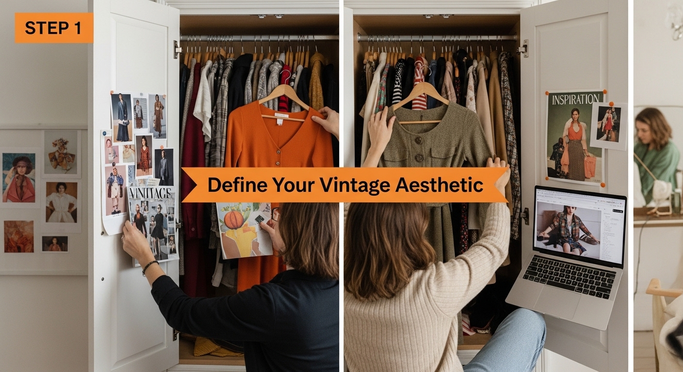curating vintage wardrobe