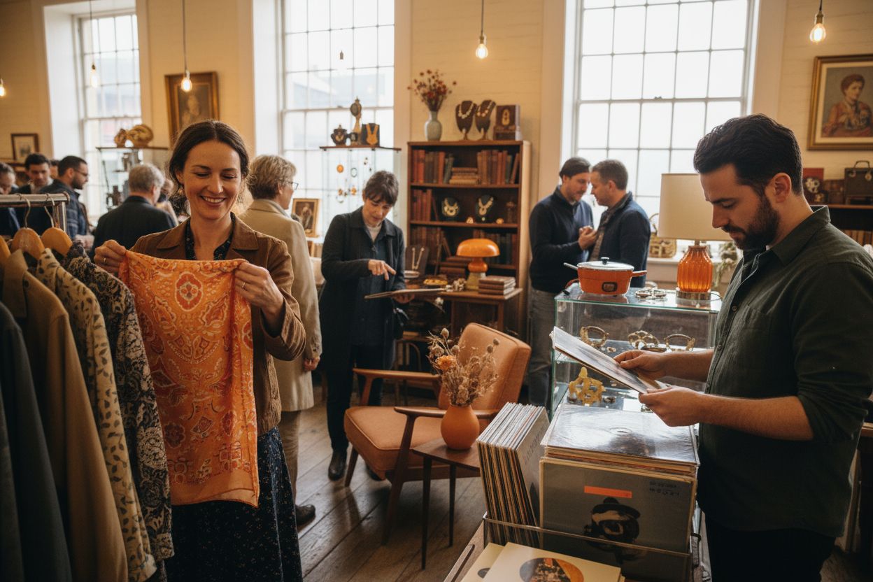 vintage items, antique market, collectors