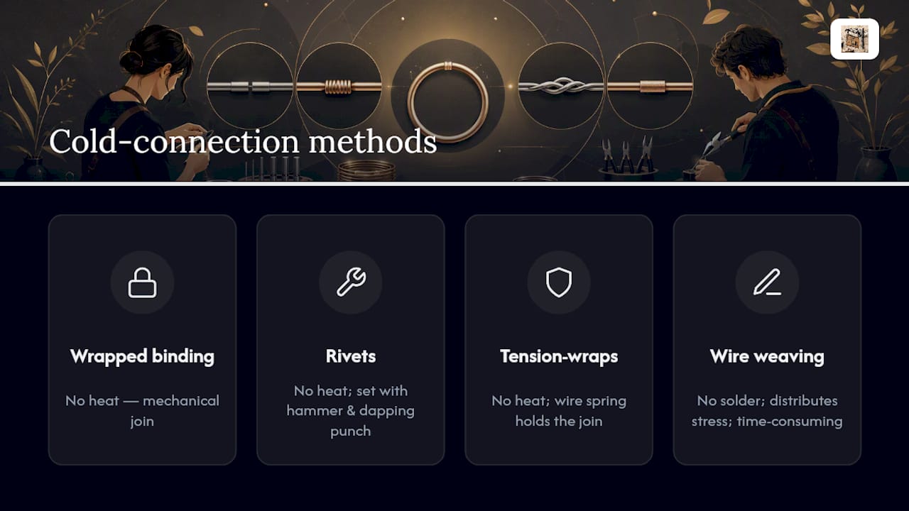 Cold connection methods for wire rings