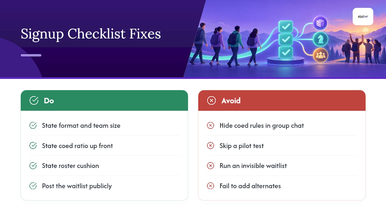 What Organizers Get Wrong About Format Choice — overview diagram