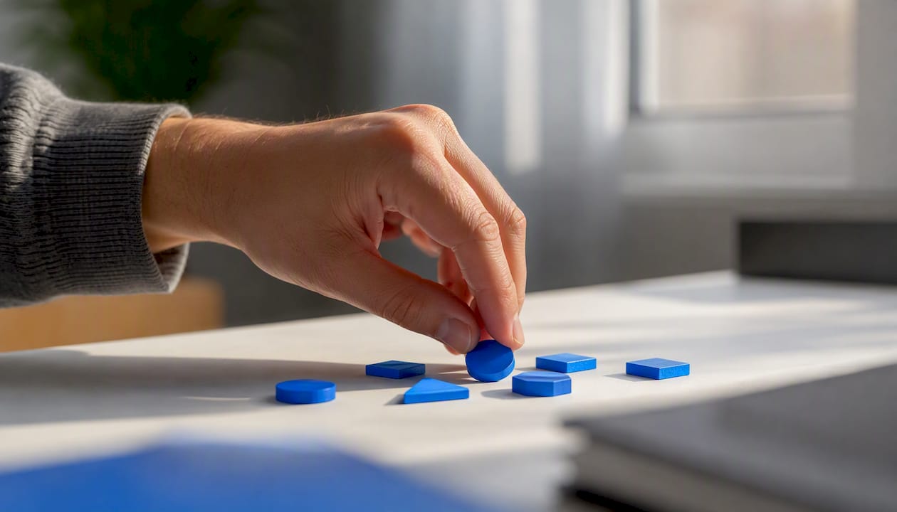 Hand prioritizing data tokens on table