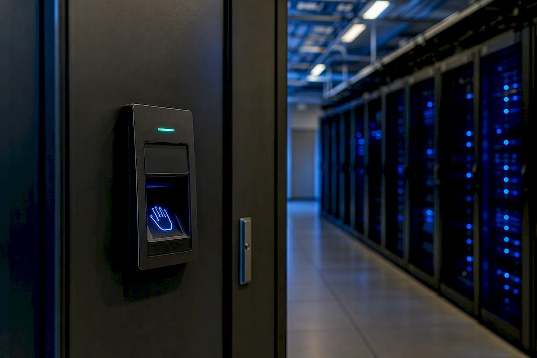 Data server room access panel for security