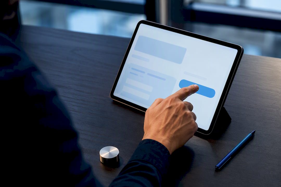 Hand completing electronic consent capture
