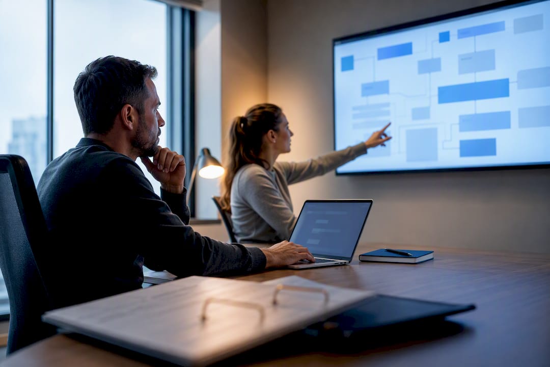 Insurance team reviewing CRM migration data