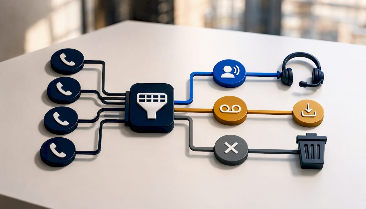 Call outcomes filtered by answer detection
