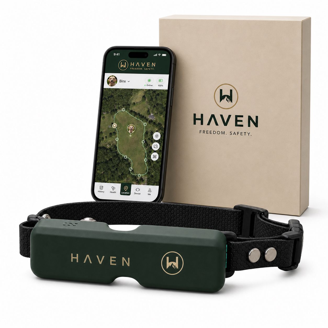 HAVEN Freedom Wireless GPS Dog Fence and Tracking Collar