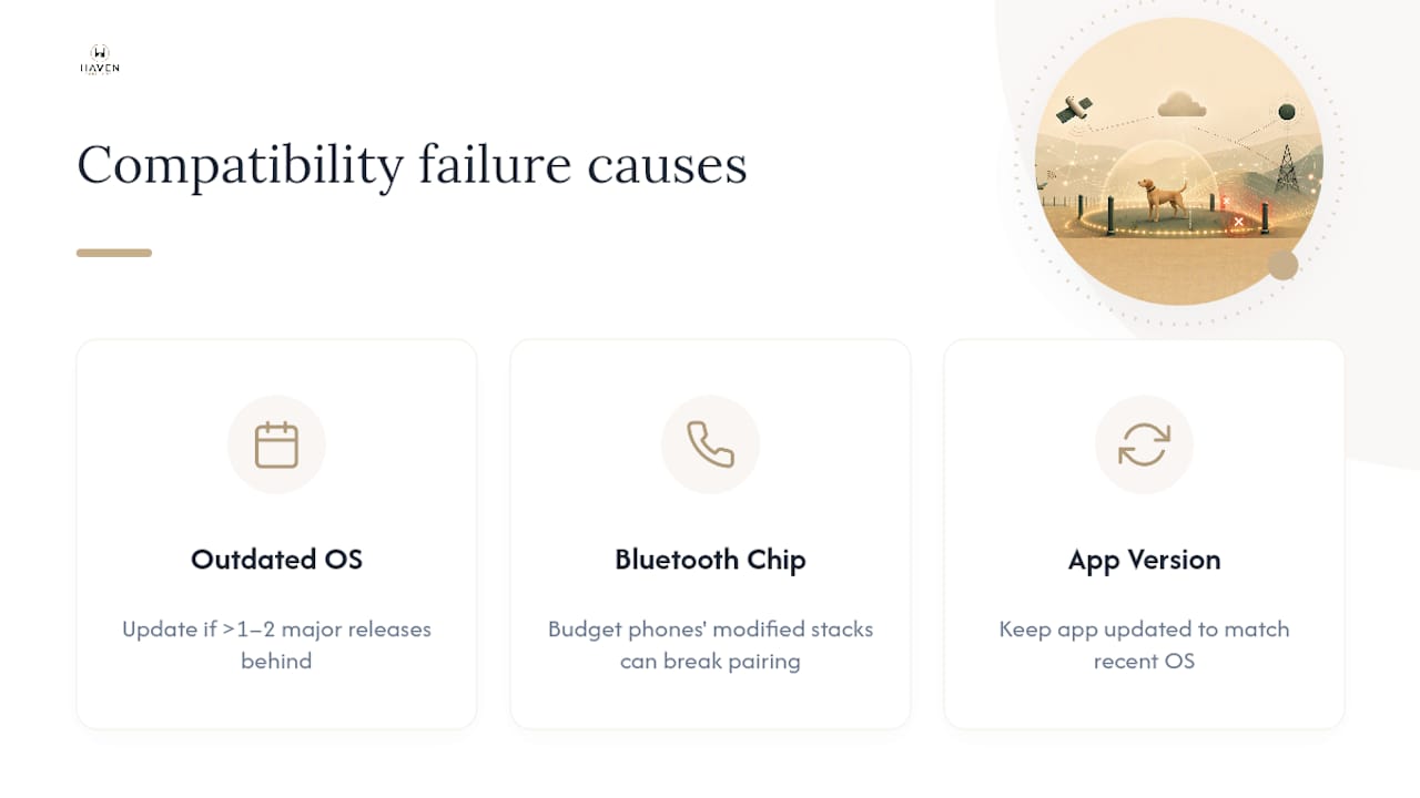 Diagram of app compatibility issue causes