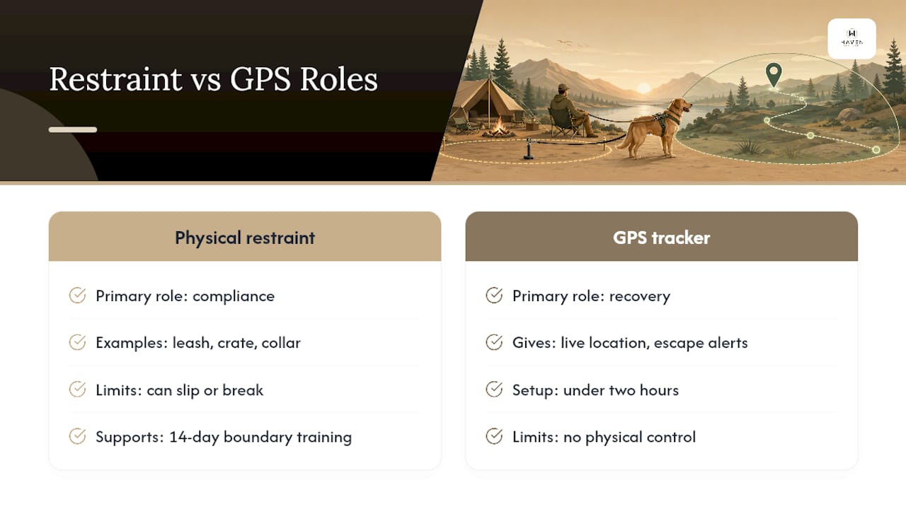 Physical restraint and GPS recovery layers