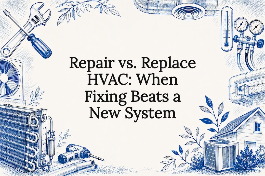 Decorative HVAC repair vs replace title card