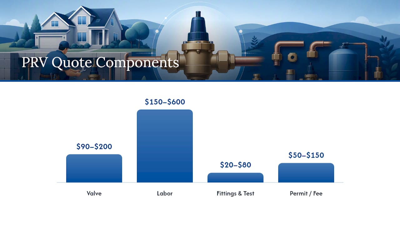Pressure reducing valve cost breakdown