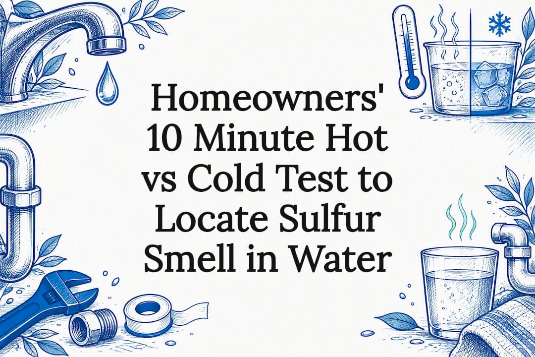 Decorative sulfur water testing title card