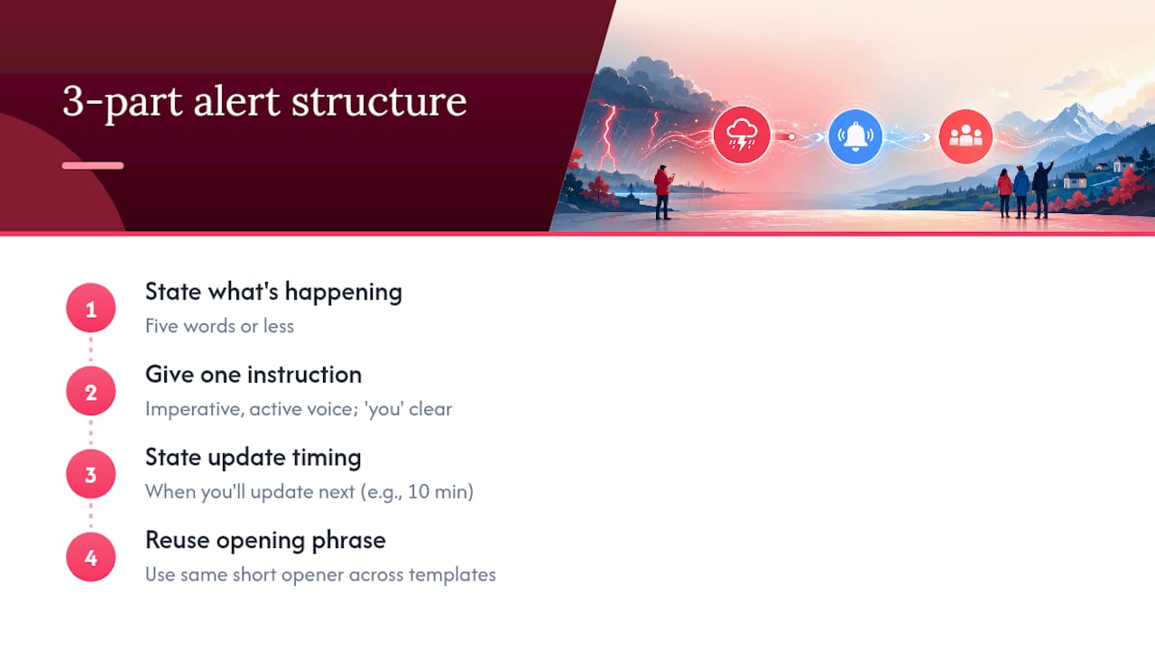 What Makes a Weather Alert Text Actually Work? — overview diagram