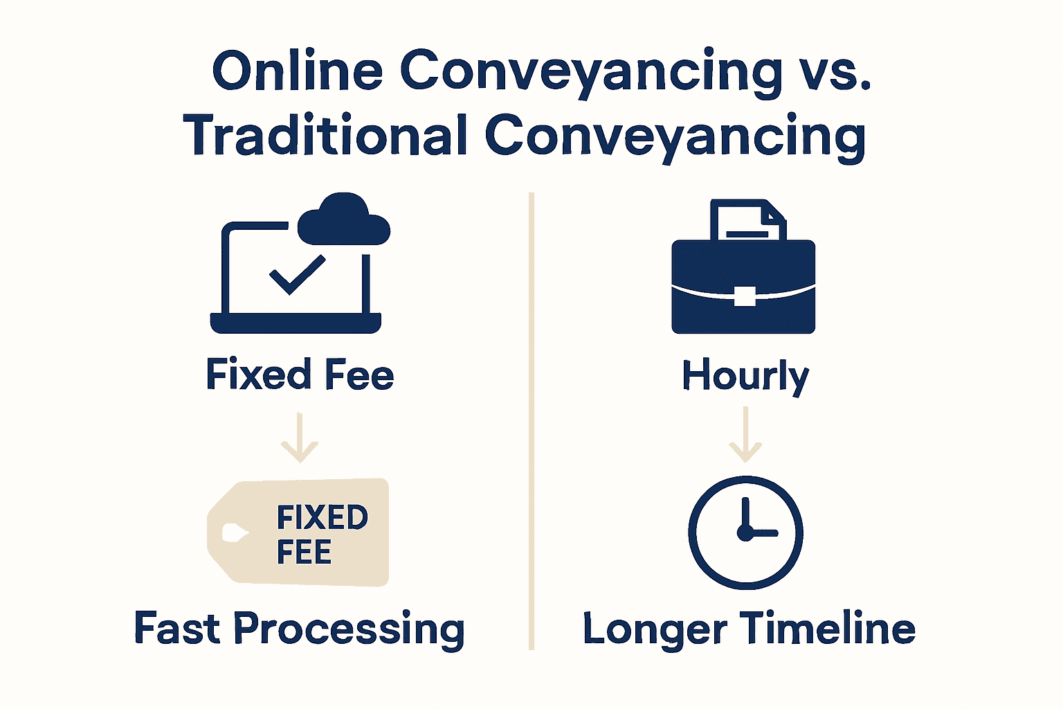 Infographic: Online vs. Traditional Conveyancing comparison