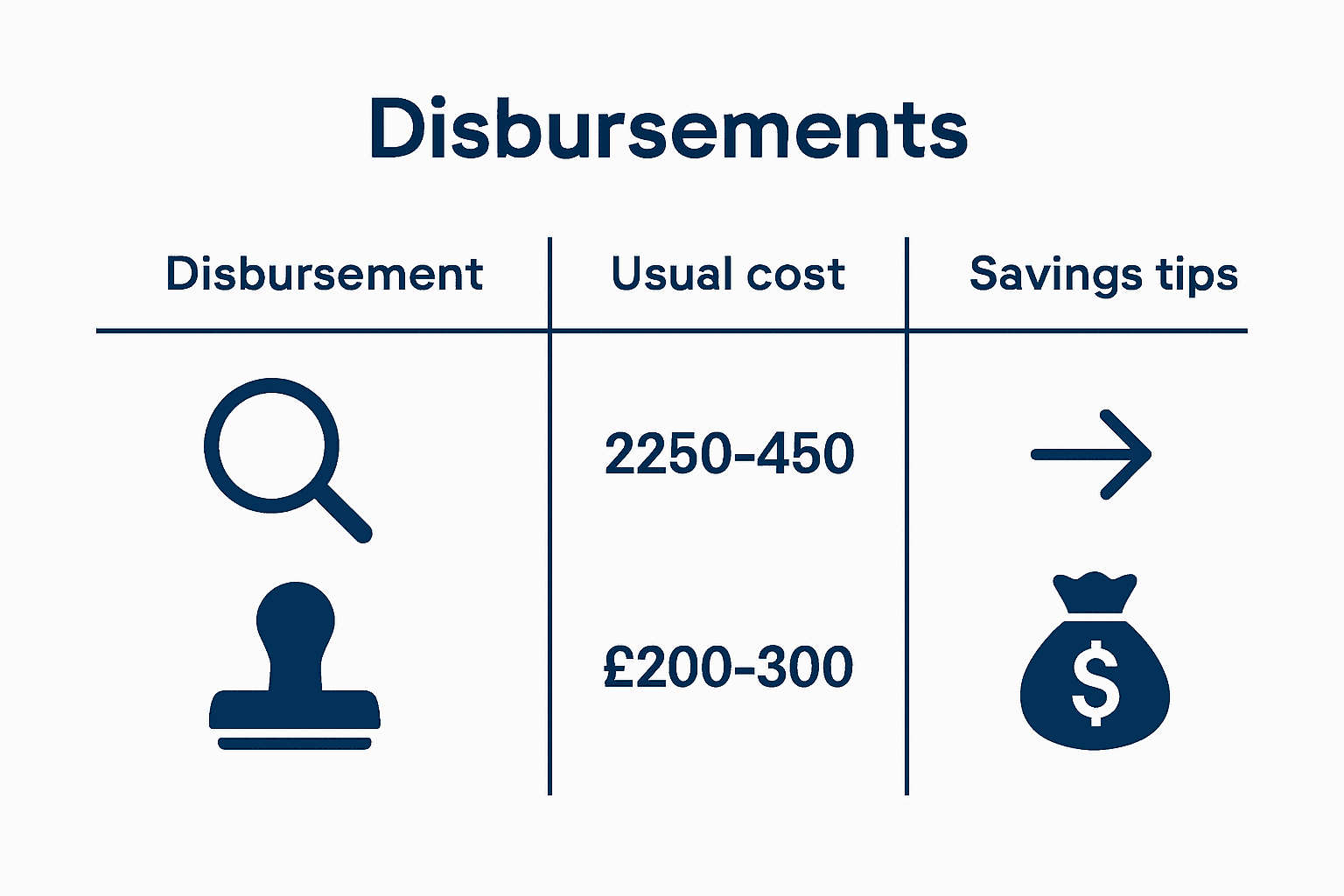 Infographic of disbursement types and cost savings