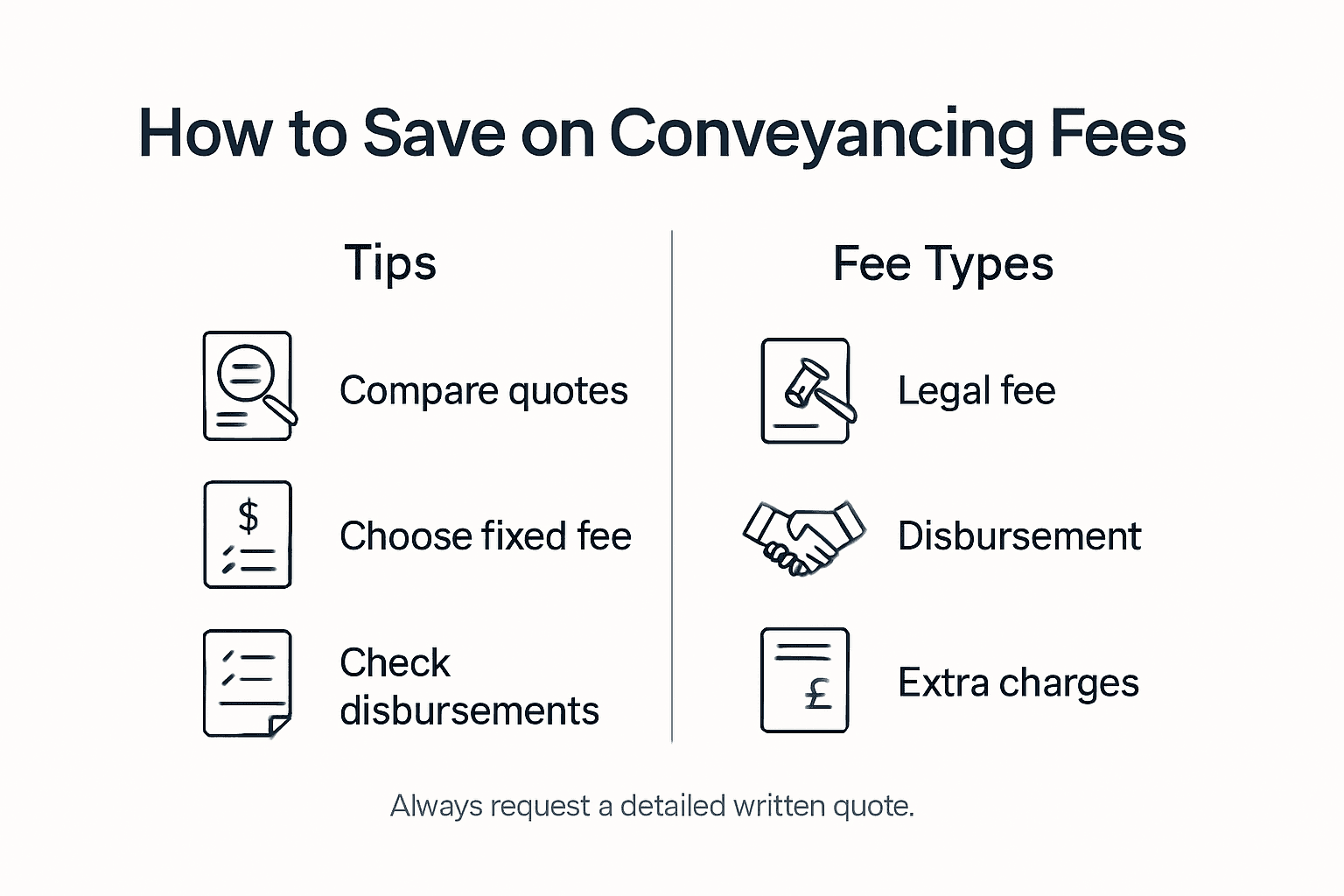 Infographic showing main ways to save on fees