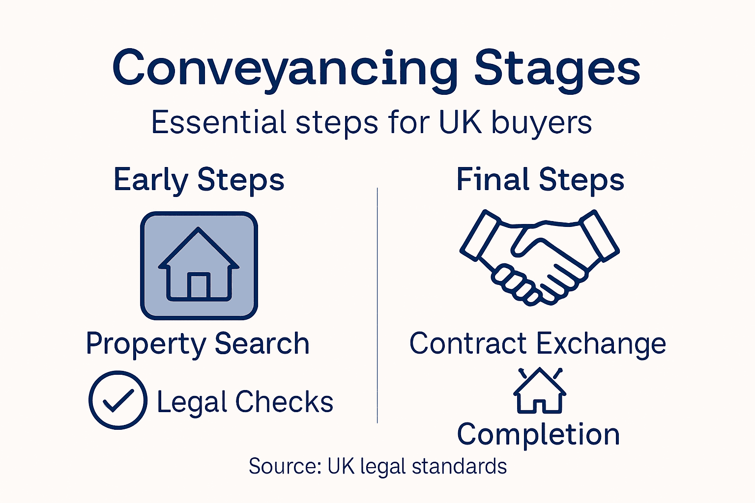 Infographic of conveyancing key stages UK buyers