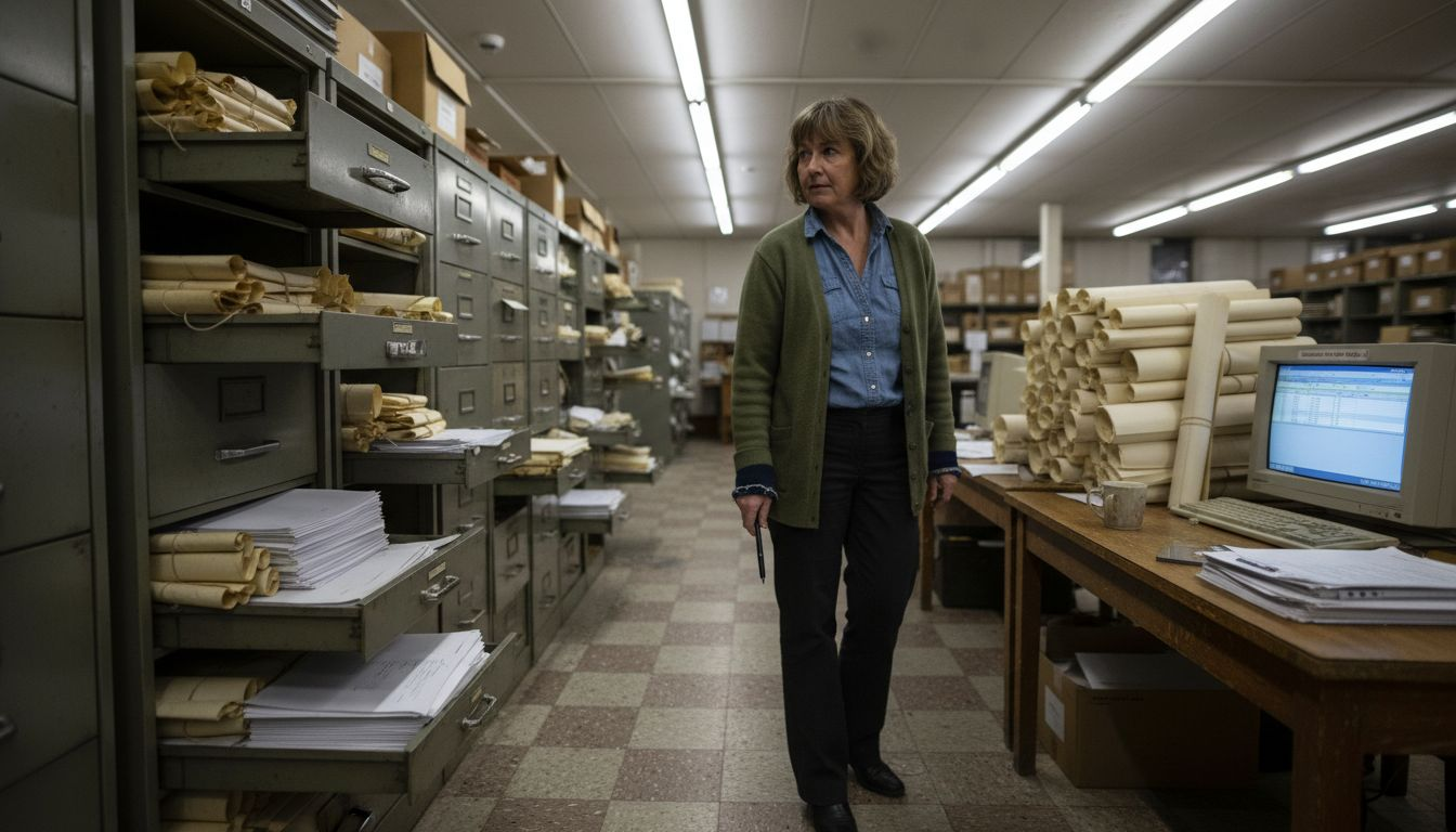 Registrar sorting title deed records