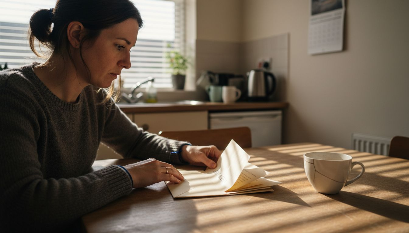 Homeowner reviewing official property documents