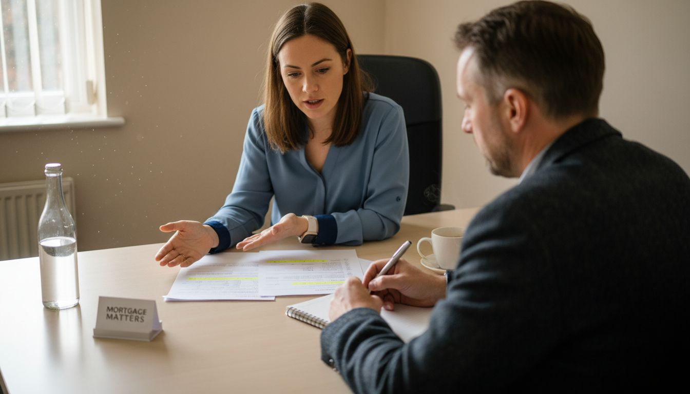 Advisor and client discussing mortgage options