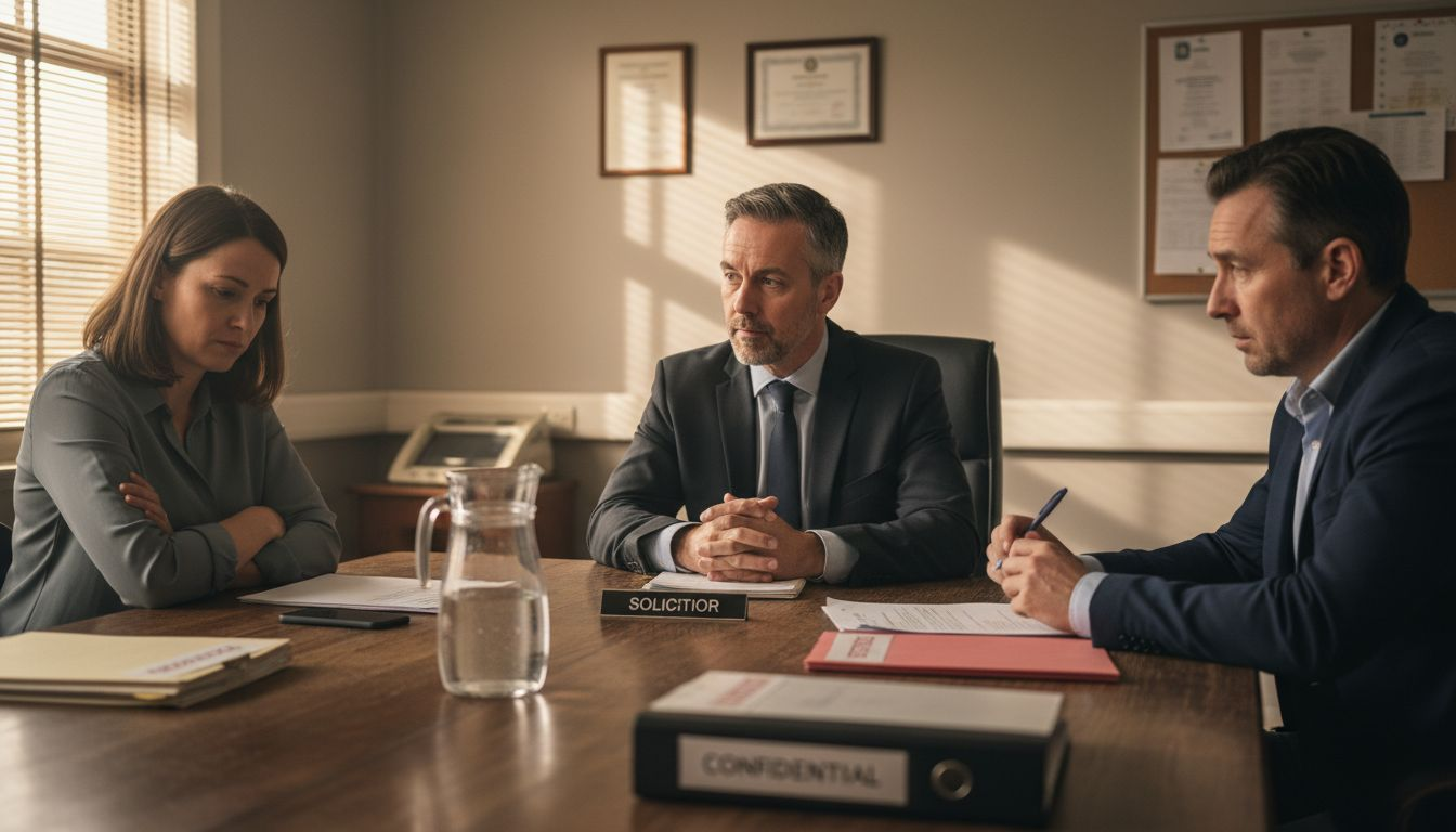 Solicitor mediating tense family conversation