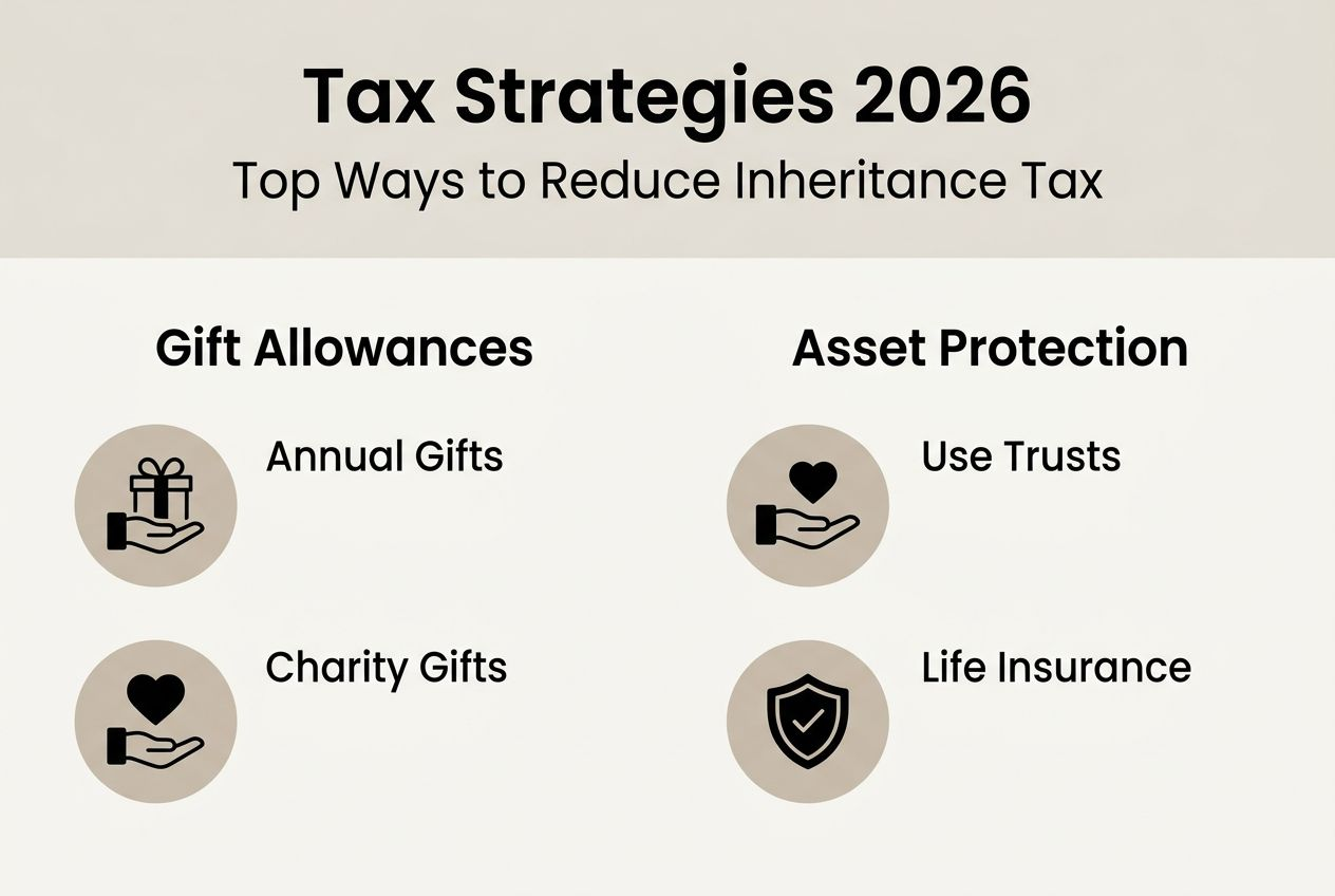 Infographic showing key inheritance tax strategies