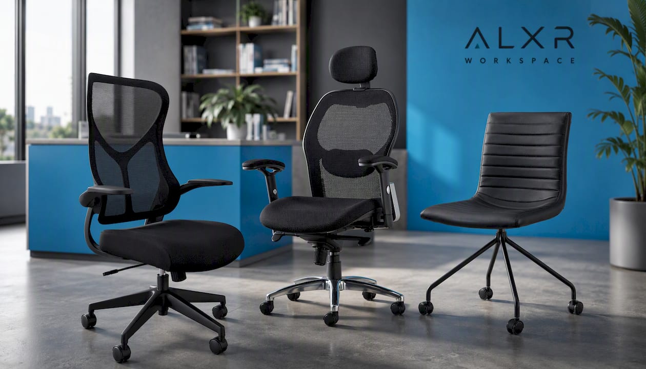 Zip Mesh Back Chair with Folding Arms