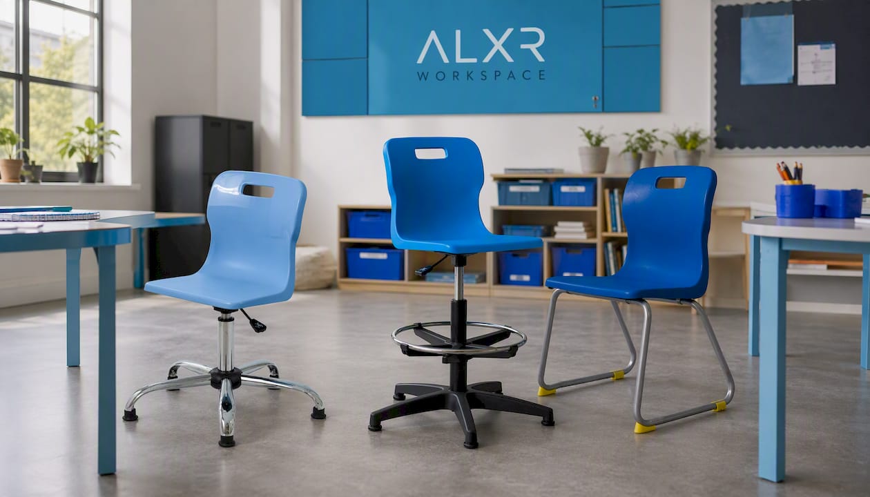 Titan Swivel Junior Chair with Plastic Base and Glides