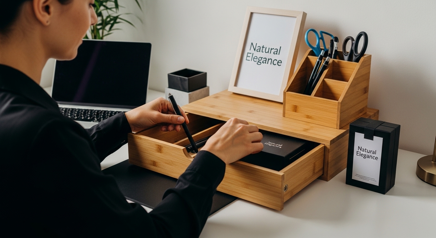 elegant bamboo organizers