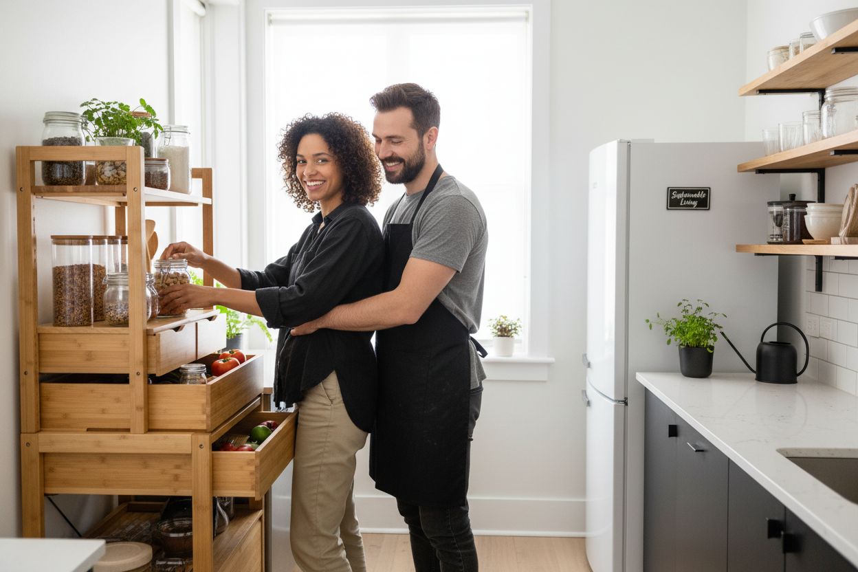 bamboo organizers sustainable kitchen