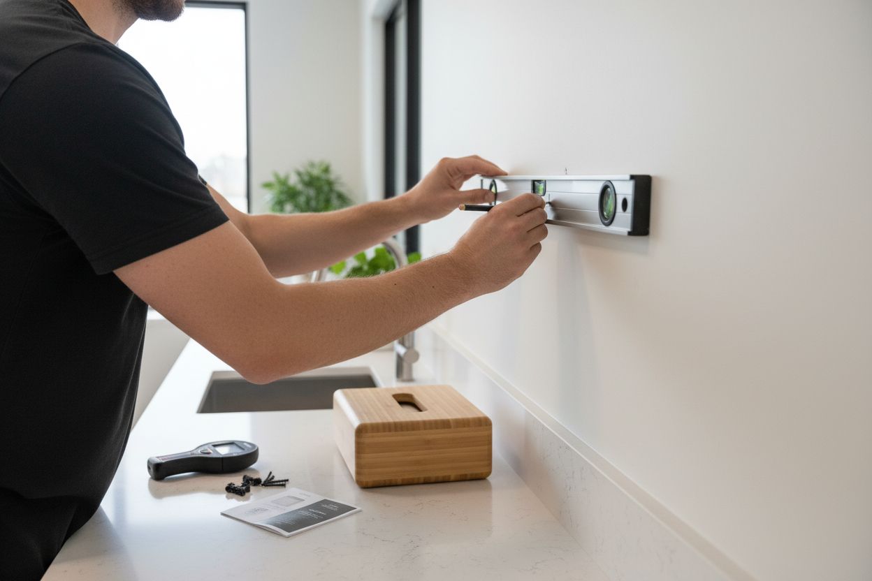 bamboo dispenser installation marking