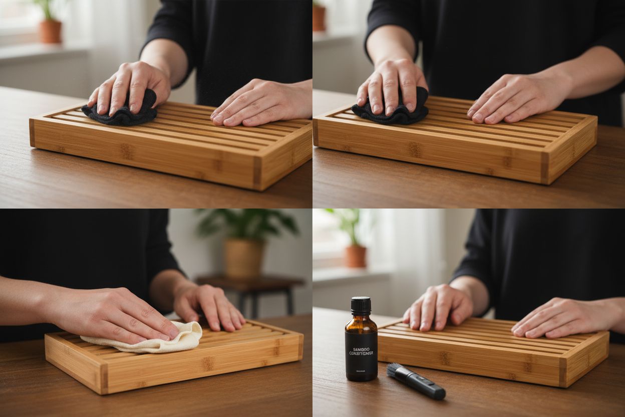 cleaning bamboo organizer