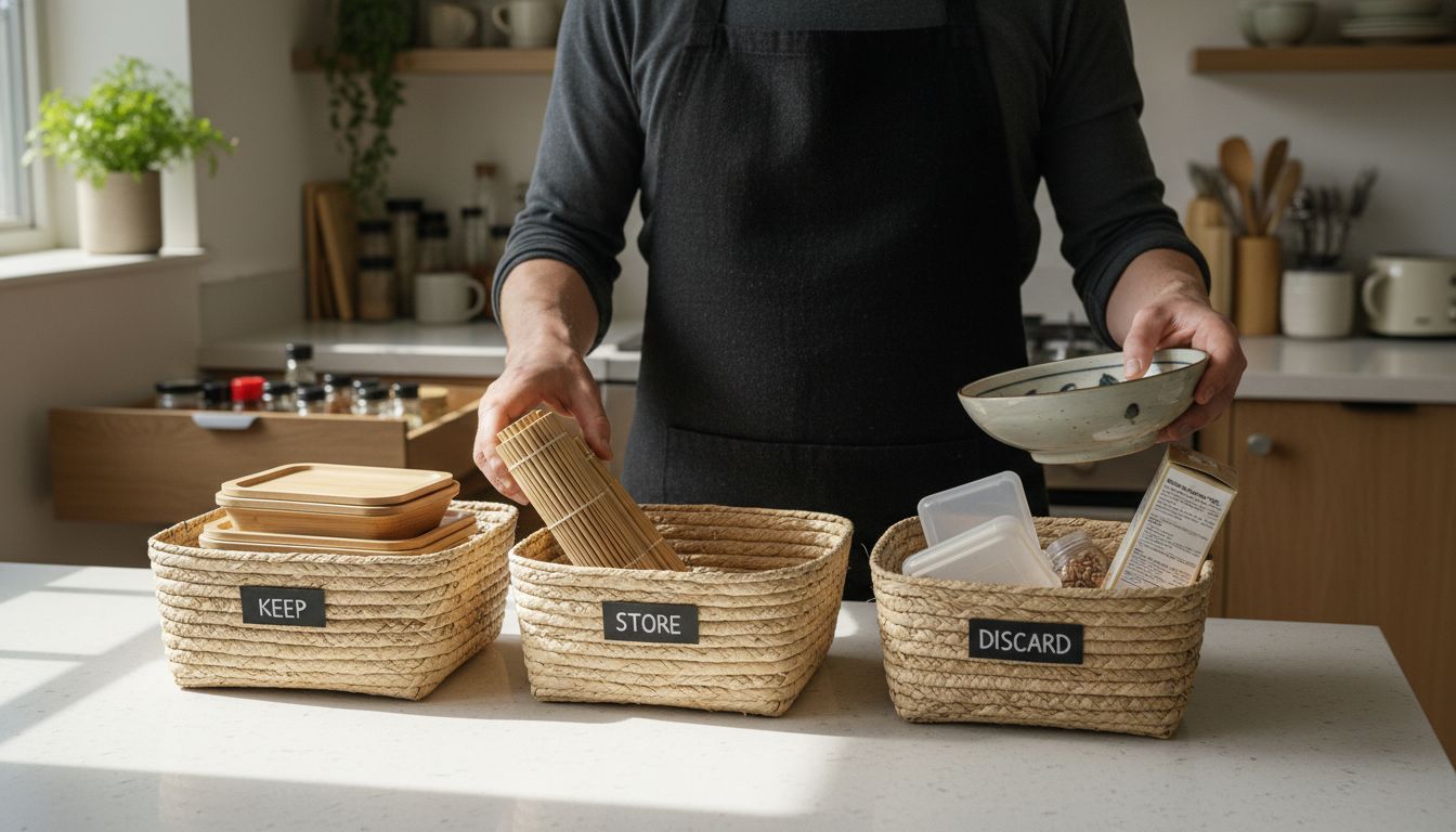 kitchen declutter process