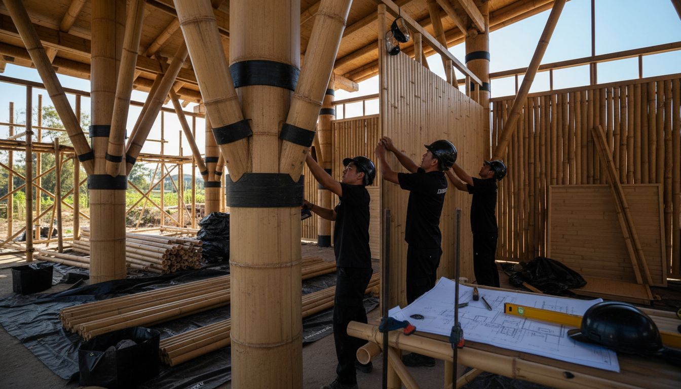 bamboo building components