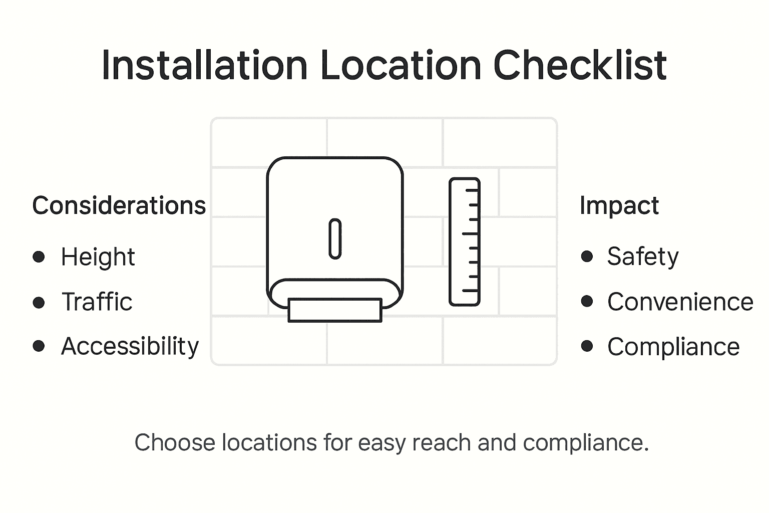 Infographic on dispenser location best practices