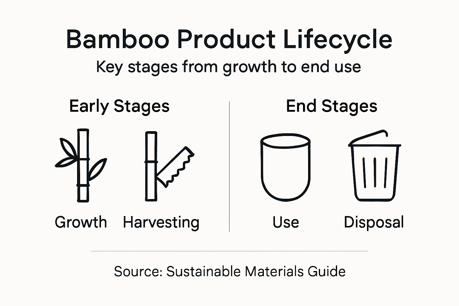 Infographic showing bamboo product lifecycle overview