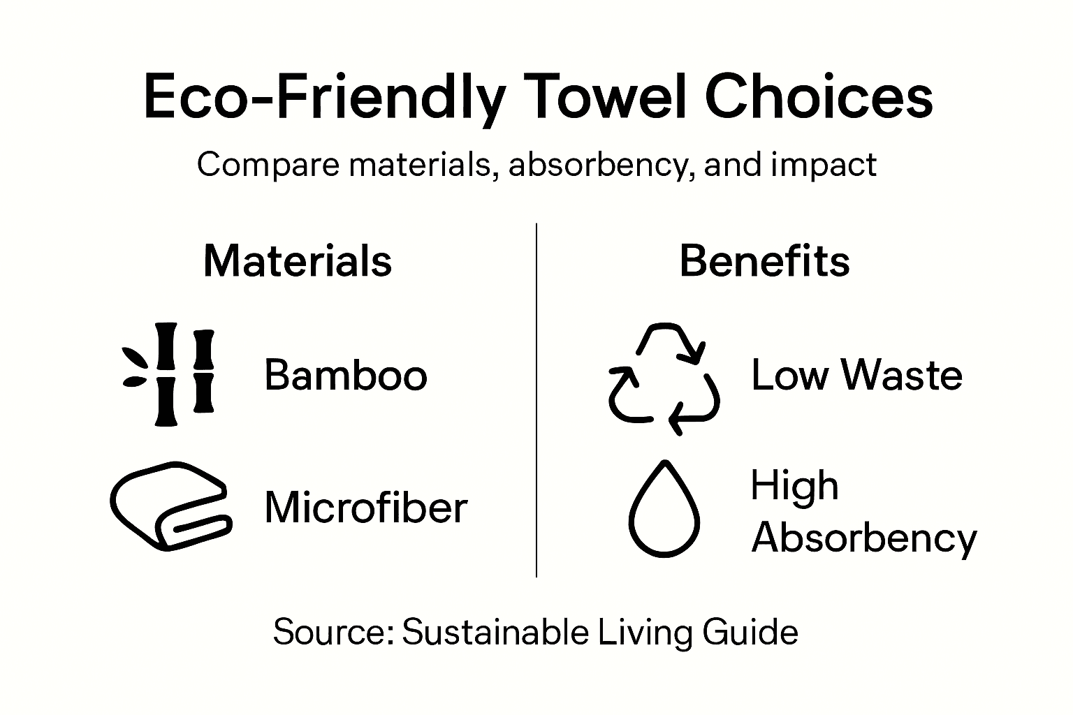 Infographic comparing eco-friendly towel options