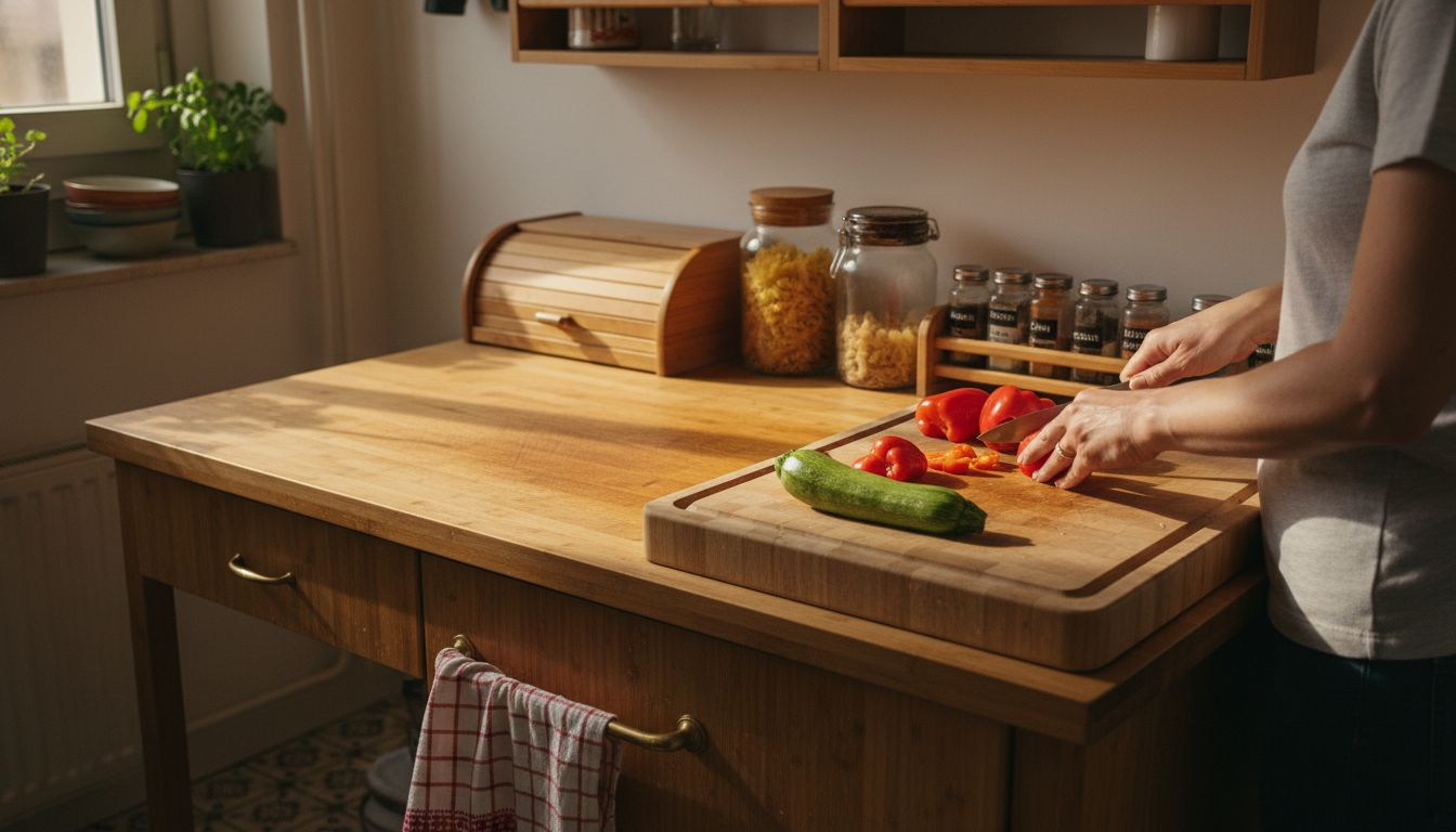 Bamboo kitchen accents with everyday use