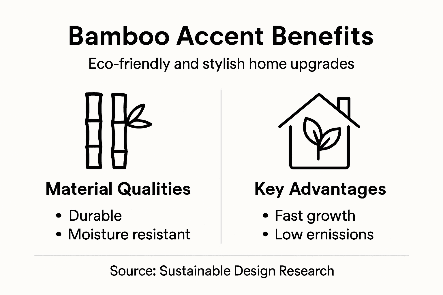 Infographic about bamboo accent benefits