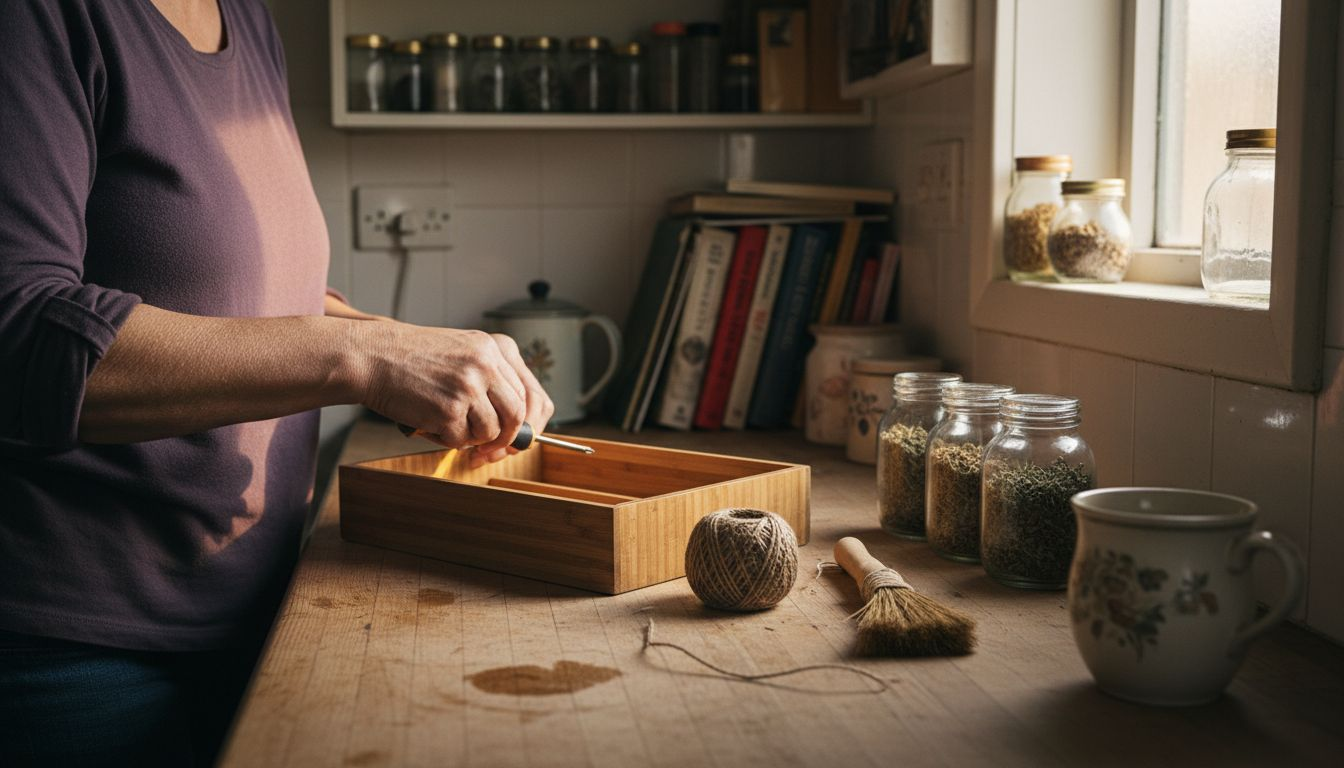Repurposing bamboo tray in everyday kitchen