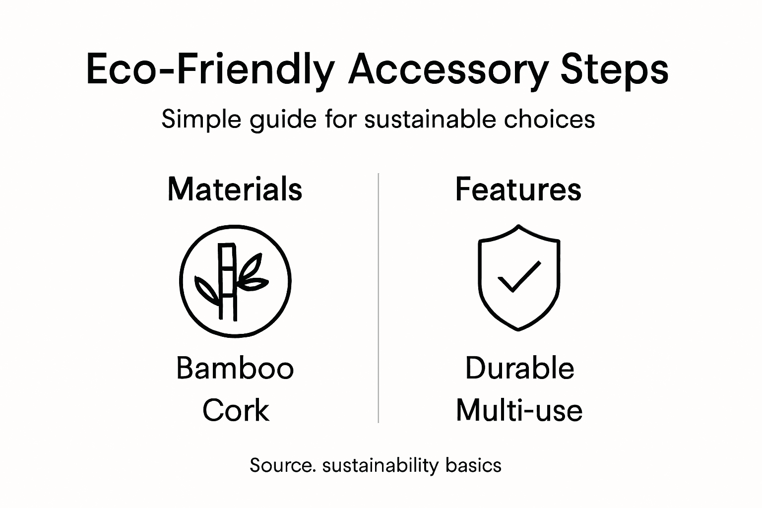 Infographic showing eco-friendly accessory decision steps