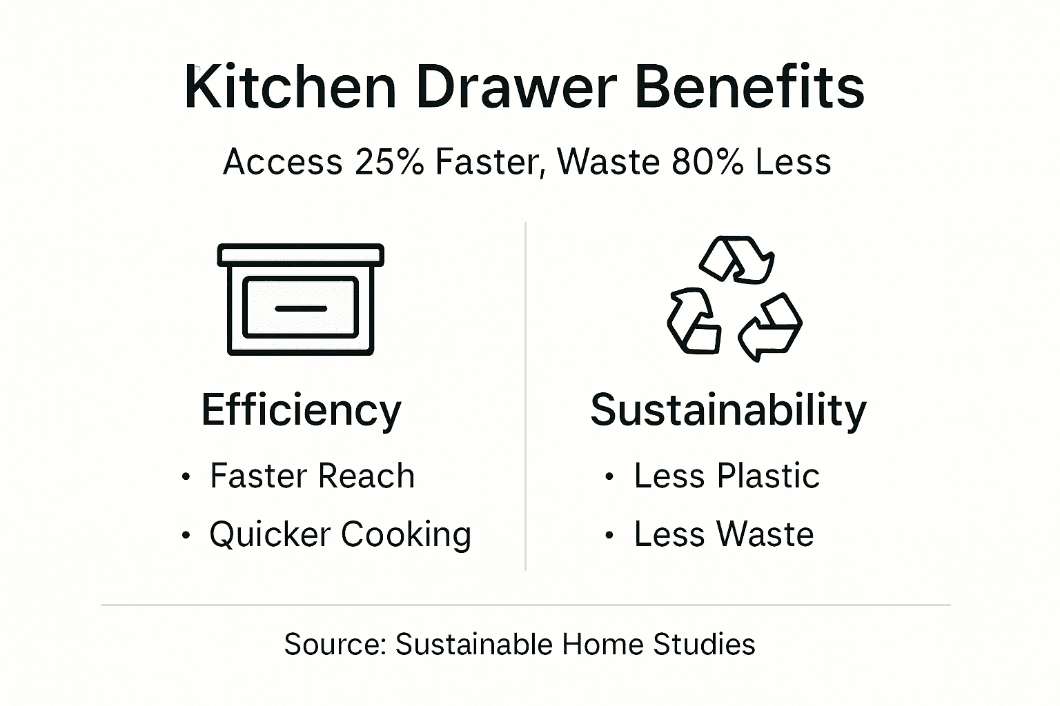 Infographic showing faster access and less waste